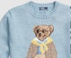 Sizing (W) Polo Ralph Lauren SS24 蓝色熊图案宽松针织毛衣. WMPOSWENC020874-450