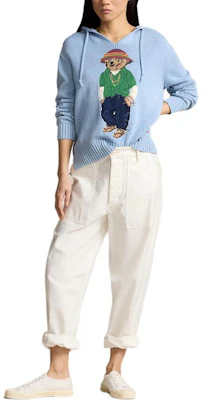 (W) Polo Ralph Lauren SS24 藍色小熊圖案針織連帽衫。 WMPOSWENC020941-400 Lookbook (W) Polo Ralph Lauren SS24 藍色小熊圖案針織連帽衫。 WMPOSWENC020941-400