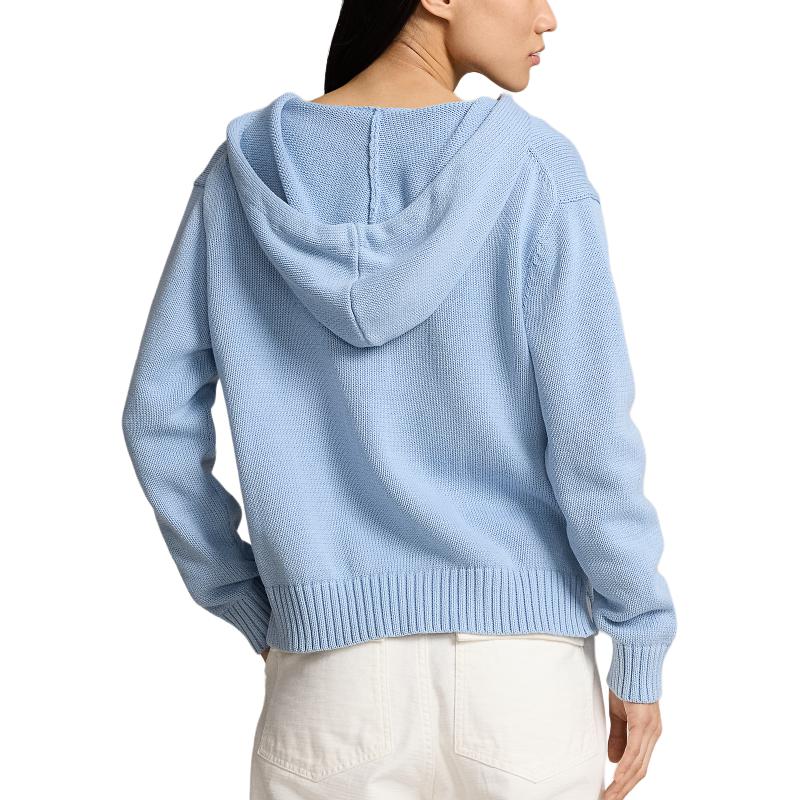 (Women) Polo Ralph Lauren SS24  Blue Knit Hoodie with Bear Graphic. WMPOSWENC020941-400 圖 4