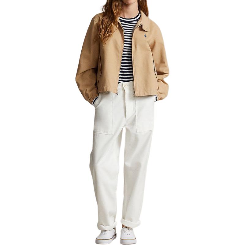 (Women) Polo Ralph Lauren SS24  Casual Loose Fit Stand Collar Jacket Khaki. WMPOOTWN5A20073-250 圖 3