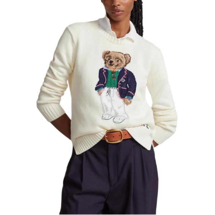 (Women) Polo Ralph Lauren SS24  Cream Bear Knit Loose-Fit Crewneck Sweater. WMPOSWENC020868-101 圖 4