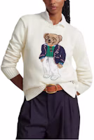 Shop (W) Polo Ralph Lauren SS24 奶油色熊圖針織寬鬆版圓領毛衣. WMPOSWENC020868-101