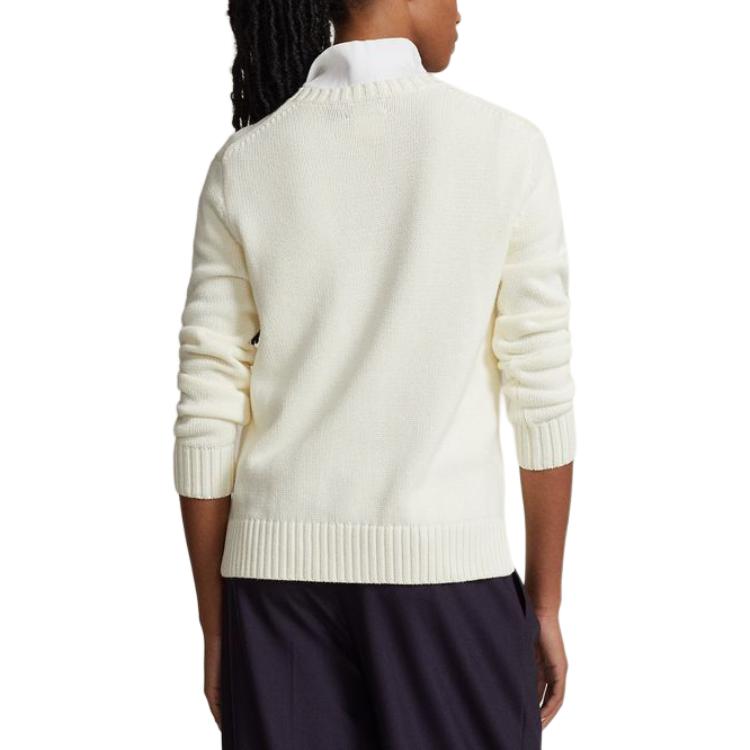 (Women) Polo Ralph Lauren SS24  Cream Bear Knit Loose-Fit Crewneck Sweater. WMPOSWENC020868-101 圖 5