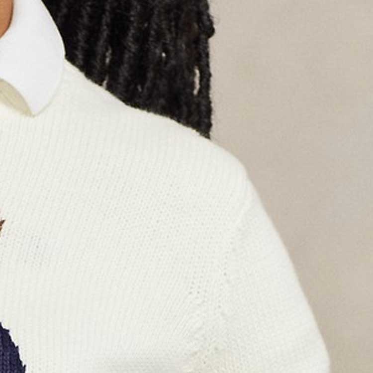 (Women) Polo Ralph Lauren SS24  Cream Bear Knit Loose-Fit Crewneck Sweater. WMPOSWENC020868-101 圖 7