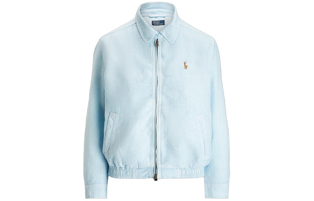 (Women) Polo Ralph Lauren SS24  Embroidered Logo Relaxed Zip Jacket - Ice White. WMPOOTWN5A20050-400 圖 2