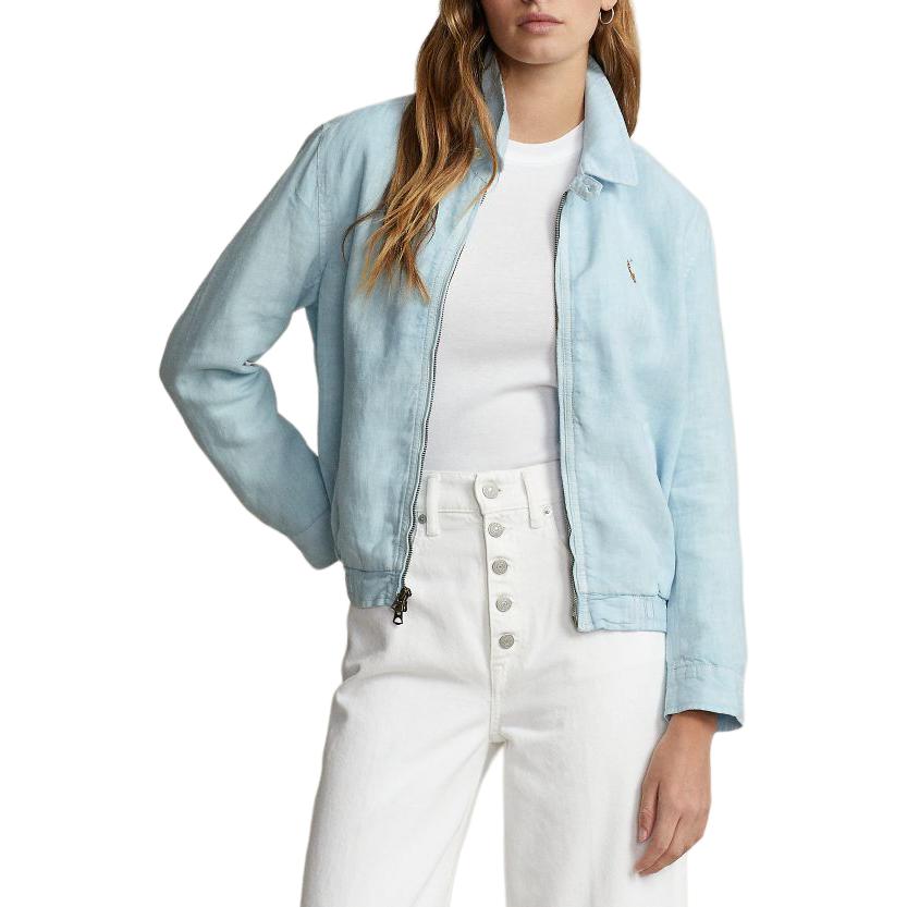 (Women) Polo Ralph Lauren SS24  Embroidered Logo Relaxed Zip Jacket - Ice White. WMPOOTWN5A20050-400 圖 4