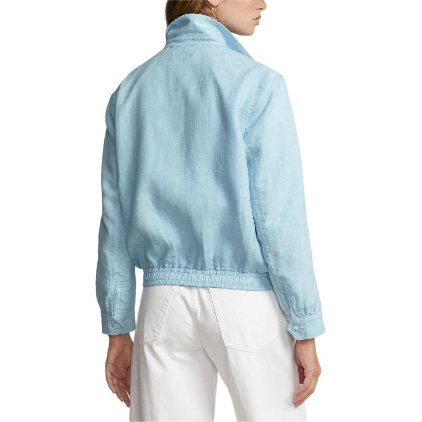 (Women) Polo Ralph Lauren SS24  Embroidered Logo Relaxed Zip Jacket - Ice White. WMPOOTWN5A20050-400 圖 5