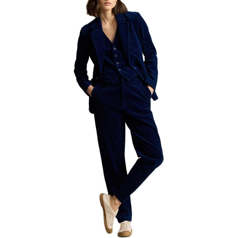 Lookbook (W) ポロラルフローレン SS24 インディゴ ハイウエスト テーパード カジュアルパンツ ポケット付き WMPOPNTNDL20231-410