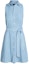 Order (Women) Polo Ralph Lauren SS24 Indigo Sleeveless A-Line Belted Shirt Dress WMPODRSNFA20704-410