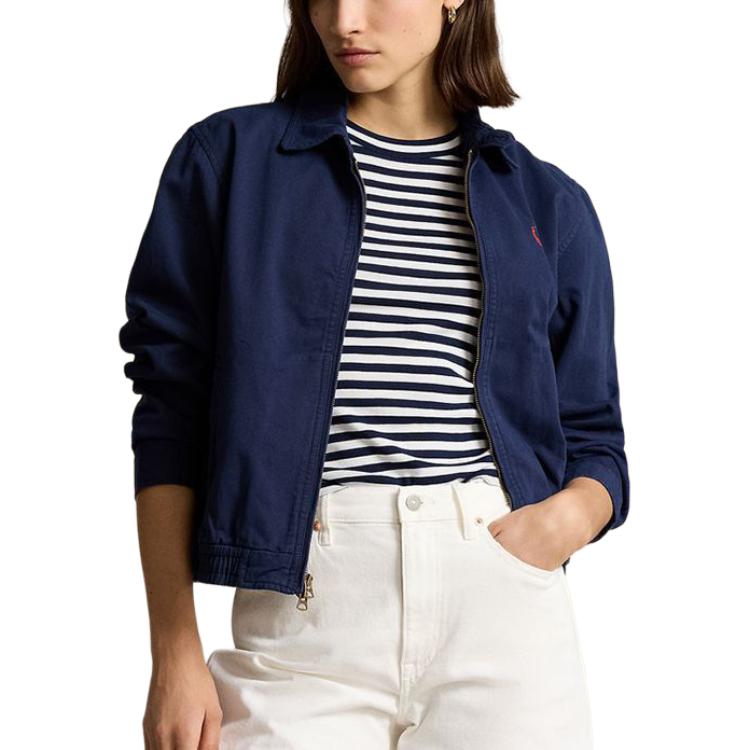 Purchase (W) Polo Ralph Lauren SS24 海军蓝宽松版刺绣标志夹克. WMPOOTWN5A20070-410