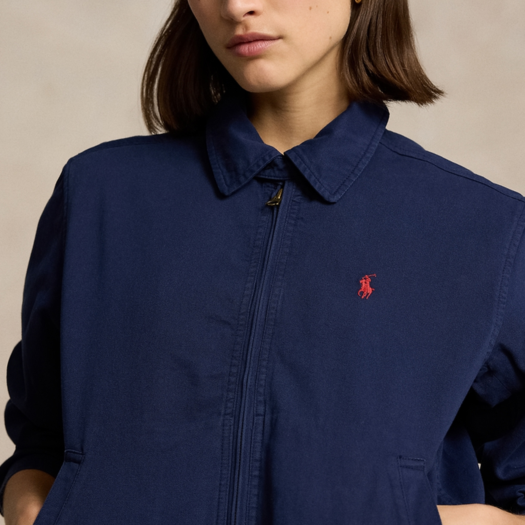 Details for (W) Polo Ralph Lauren SS24 海军蓝宽松版刺绣标志夹克. WMPOOTWN5A20070-410