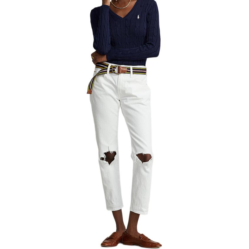 Lookbook (W) Polo Ralph Lauren SS24 海軍藍V領針織毛衣附標誌刺繡 211569984-002