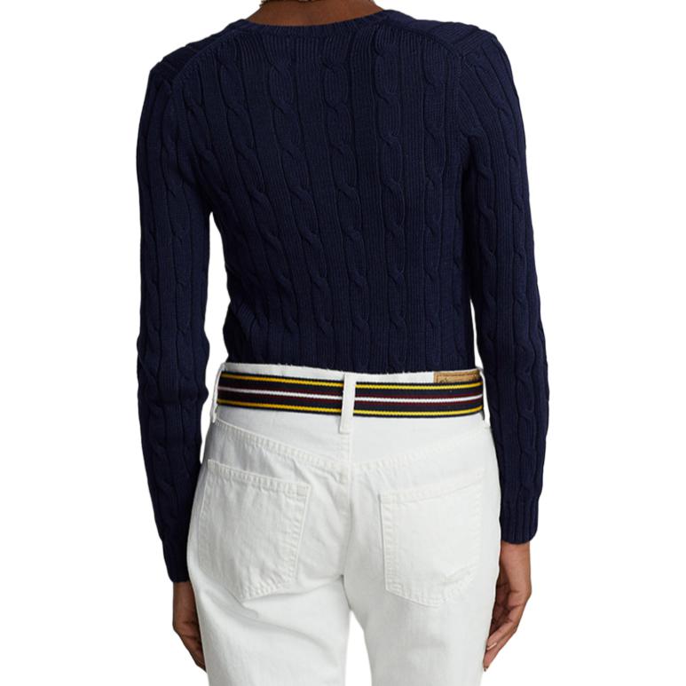 Purchase (W) Polo Ralph Lauren SS24 海軍藍V領針織毛衣附標誌刺繡 211569984-002