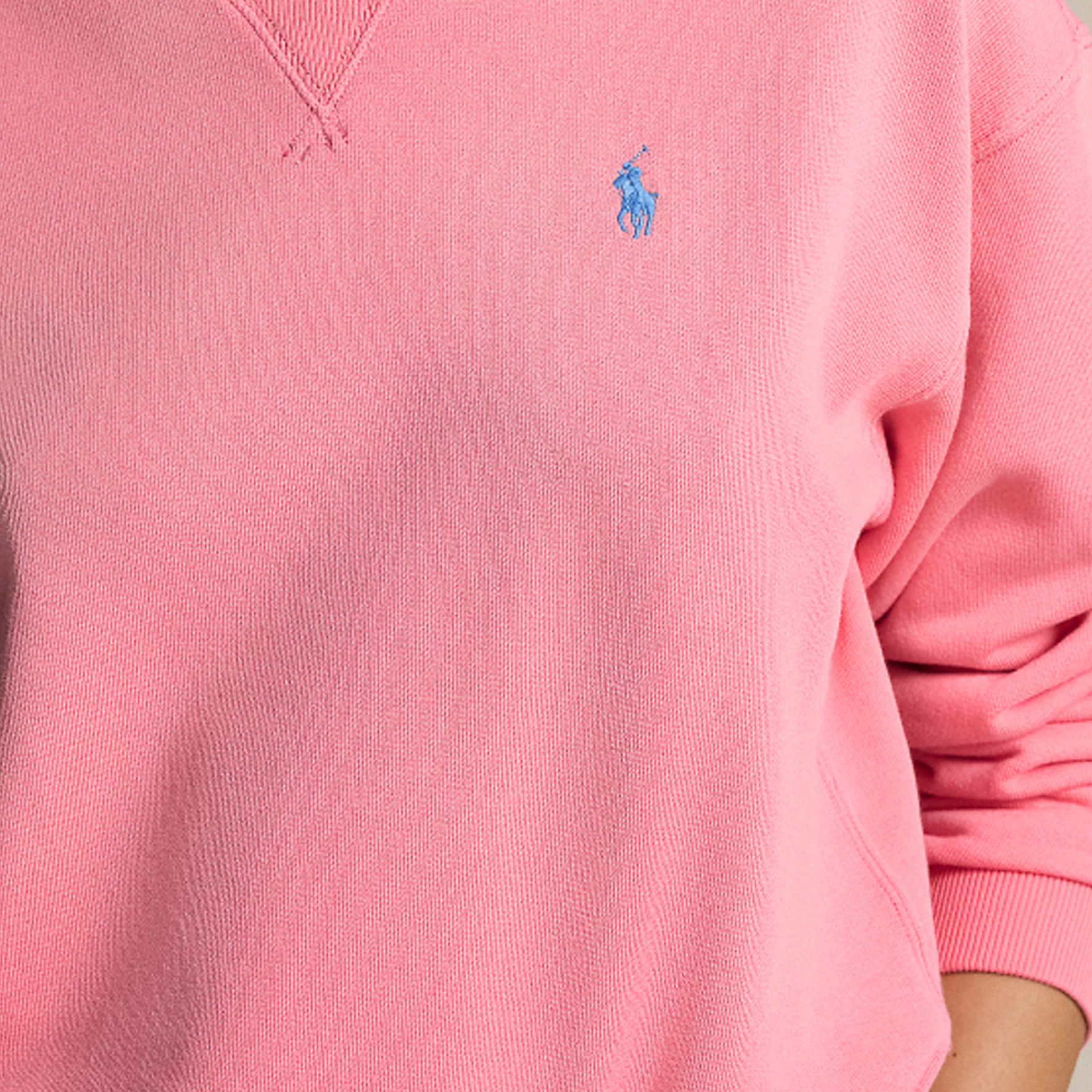 (Women) Polo Ralph Lauren SS24  Pink Logo Embroidered Crewneck Pullover Sweatshirt. WMPOKNINFB20647-670 圖 7