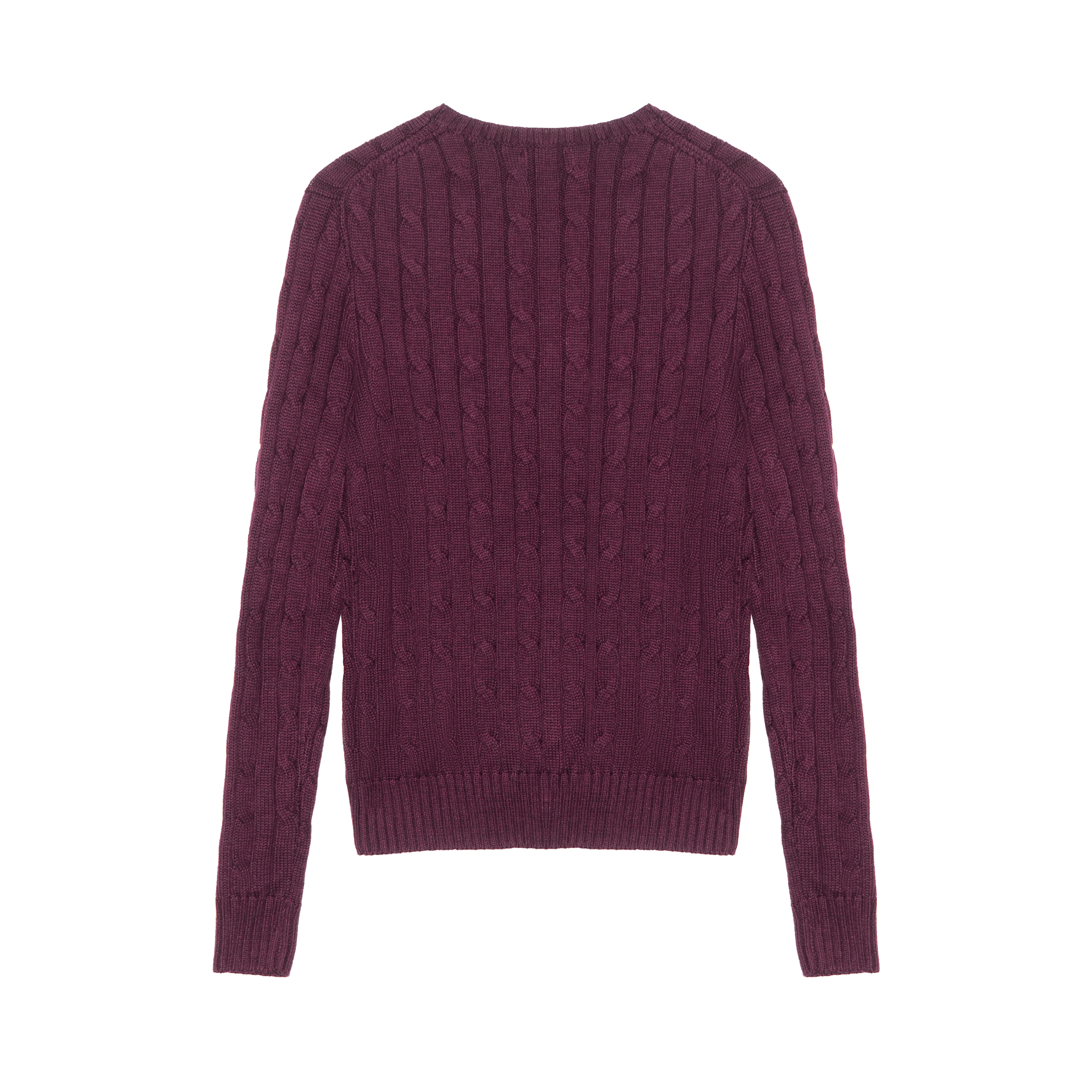 (Women) Polo Ralph Lauren SS24  Purple Cable-Knit Sweater with Logo Embroidery. 211570012-142 圖 3