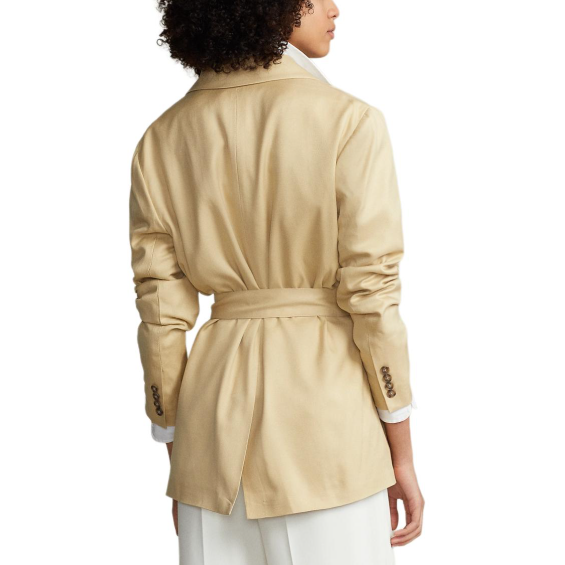 Lookbook (W) Polo Ralph Lauren SS24 絲羊毛長袖腰帶西裝外套-寬鬆版 WMPOOTWN5V20134-101