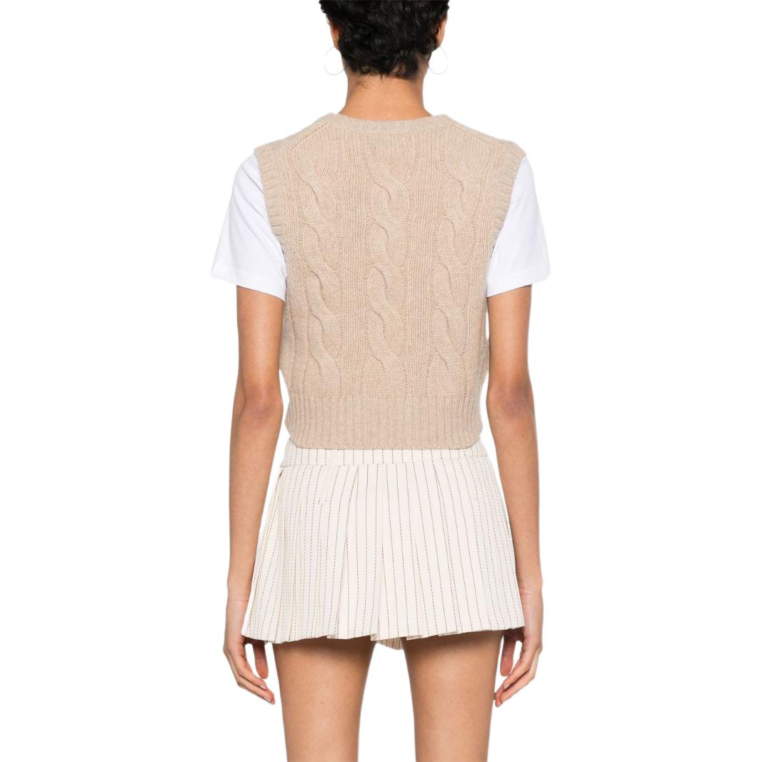 Shop (W) Polo Ralph Lauren SS24 無袖針織上衣淺米色款。 211941553