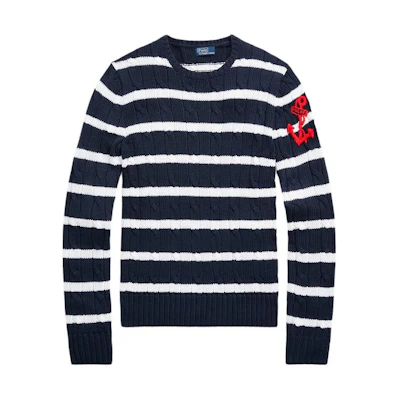 (Women) Polo Ralph Lauren SS24 Slim-Fit Color-Block Knit Striped Sweater WMPOSWENC020873-410