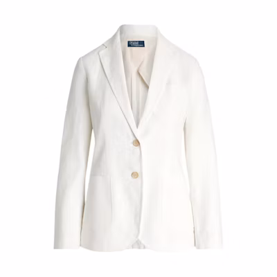 (Women) Polo Ralph Lauren SS24 Slim-Fit Long-Sleeve Blazer Beige Nevis Island. WMPOOTWN5V20244-100