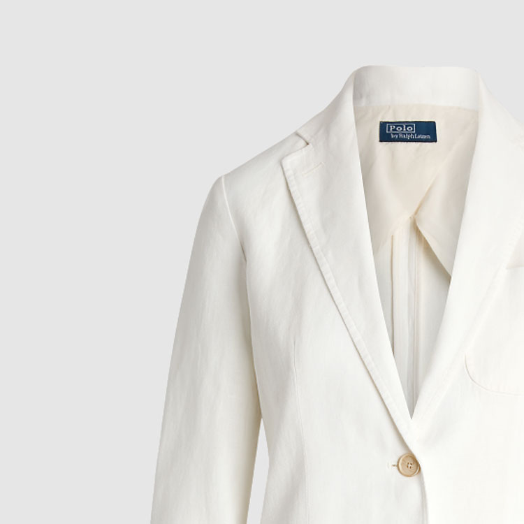 Sizing (W) Polo Ralph Lauren SS24 修身剪裁長袖西裝外套 米色內維斯島款式 WMPOOTWN5V20244-100