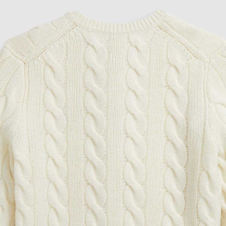 (Women) Polo Ralph Lauren SS24  Slim Fit Cable Knit Long Sleeve Sweater White WMPOSWENDW20256-101 圖 4