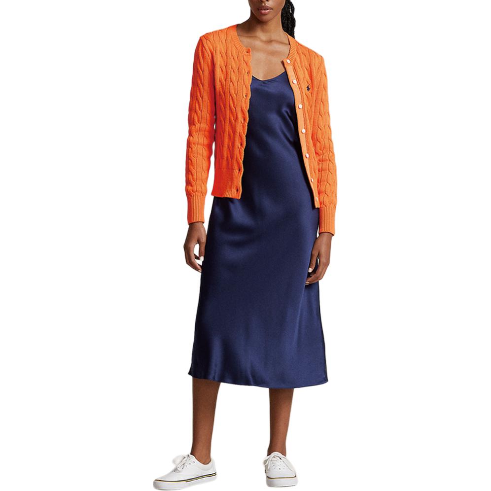 Lookbook (W) Polo Ralph Lauren SS24 修身款橘色針織開襟外套 WMPOSWENDW20234-400