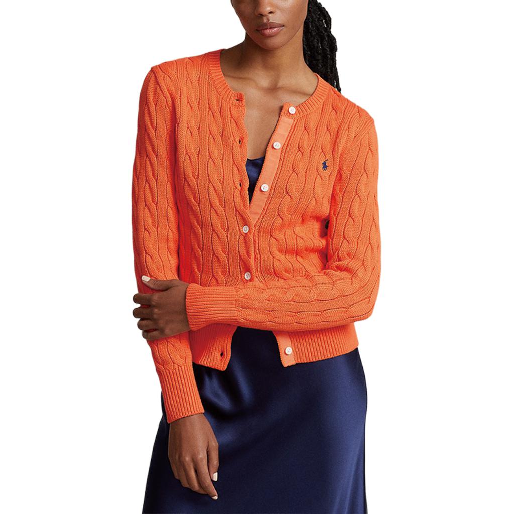 Shop (W) Polo Ralph Lauren SS24 修身款橘色針織開襟外套 WMPOSWENDW20234-400