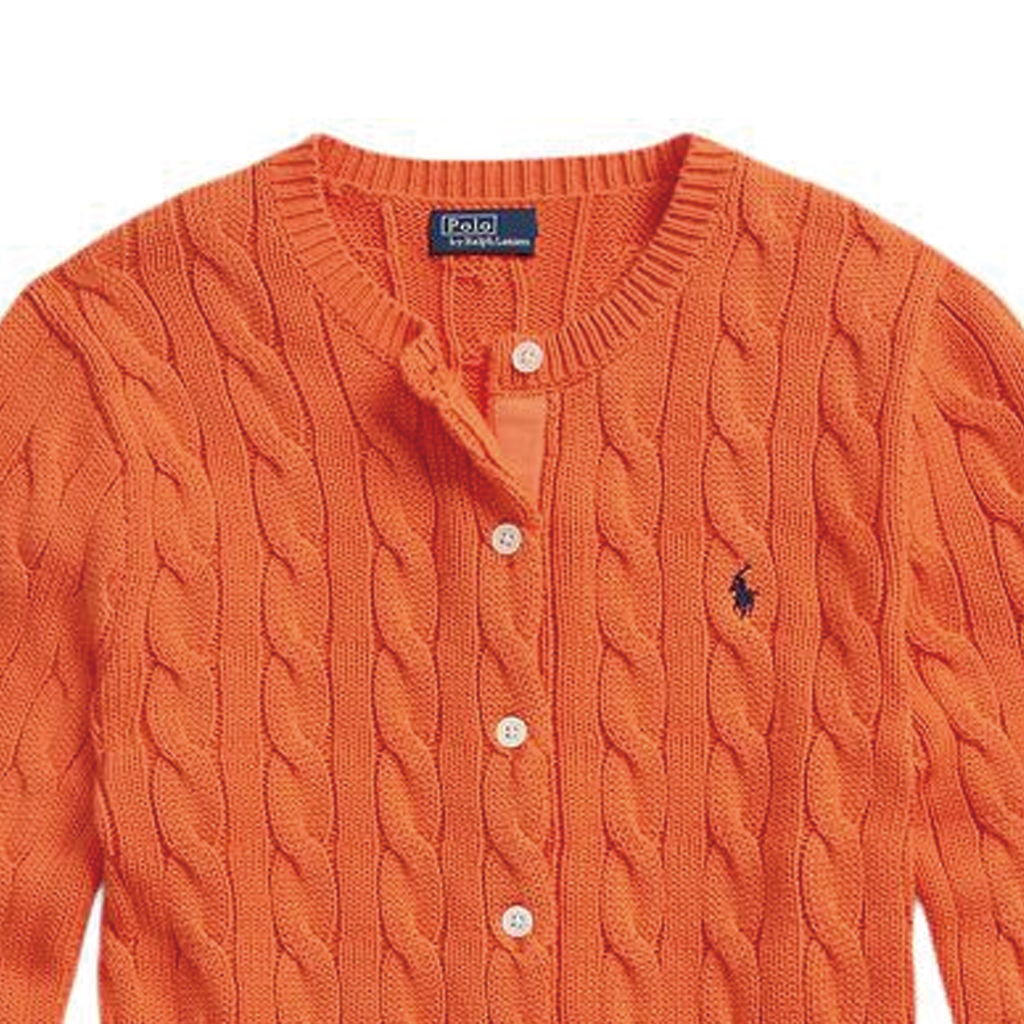 Sizing (W) Polo Ralph Lauren SS24 修身款橘色針織開襟外套 WMPOSWENDW20234-400