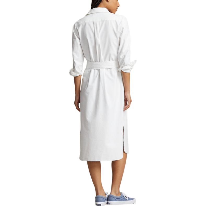 Shop (W) Polo Ralph Lauren SS24 Camisa Blanca de Manga Larga Casual para Mujer. WMPODRSNFA20589-100