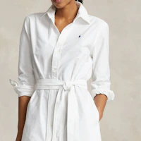 Purchase (W) Polo Ralph Lauren SS24 白色長袖休閒純色襯衫洋裝 WMPODRSNFA20589-100