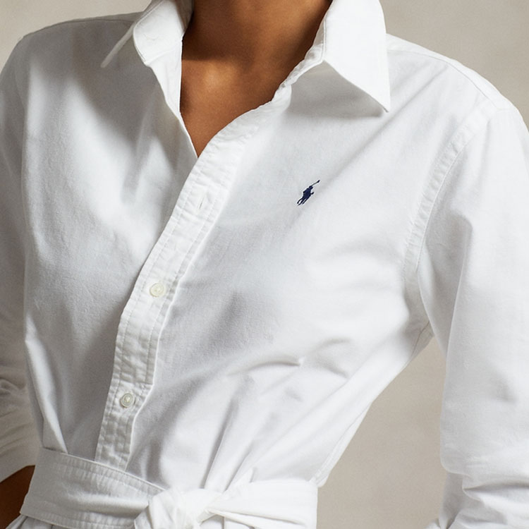 Details for (W) Polo Ralph Lauren SS24 Camisa Blanca de Manga Larga Casual para Mujer. WMPODRSNFA20589-100