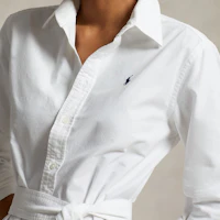 Details for (W) Polo Ralph Lauren SS24 白色長袖休閒純色襯衫洋裝 WMPODRSNFA20589-100