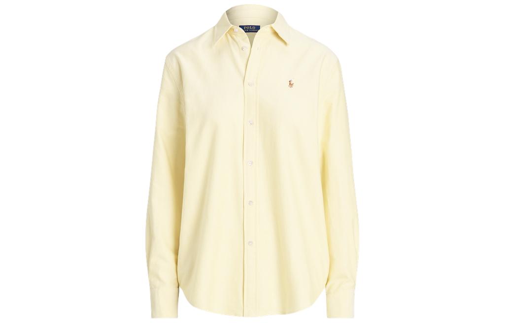 (Women) Polo Ralph Lauren SS24  Solid Single-Breasted Yellow Long Sleeve Shirt. WMPOSHTNDO20527-700