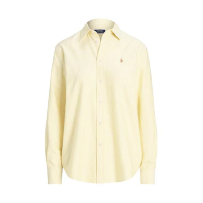 (Women) Polo Ralph Lauren SS24 Solid Single-Breasted Yellow Long Sleeve Shirt. WMPOSHTNDO20527-700