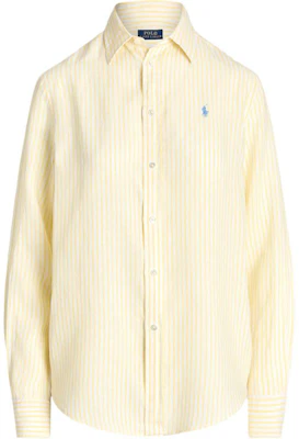 (W) Polo Ralph Lauren SS24 條紋刺繡Logo寬鬆襯衫 海岸黃 WMPOSHTNDO20616-700 Buy (W) Polo Ralph Lauren SS24 條紋刺繡Logo寬鬆襯衫 海岸黃 WMPOSHTNDO20616-700