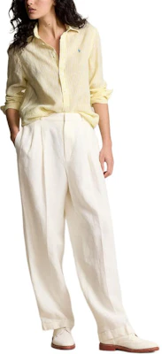 (W) Polo Ralph Lauren SS24 條紋刺繡Logo寬鬆襯衫 海岸黃 WMPOSHTNDO20616-700 Lookbook (W) Polo Ralph Lauren SS24 條紋刺繡Logo寬鬆襯衫 海岸黃 WMPOSHTNDO20616-700