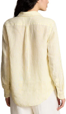 (W) Polo Ralph Lauren SS24 條紋刺繡Logo寬鬆襯衫 海岸黃 WMPOSHTNDO20616-700 Purchase (W) Polo Ralph Lauren SS24 條紋刺繡Logo寬鬆襯衫 海岸黃 WMPOSHTNDO20616-700