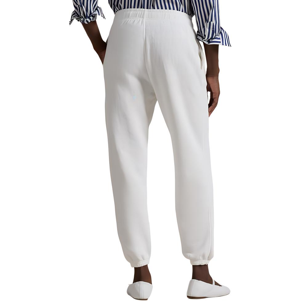 Purchase (W) Polo Ralph Lauren SS24 白色長版休閒褲附品牌刺繡. WMPOPNTNBQ20249-100