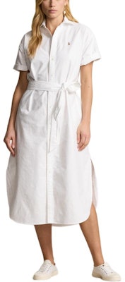 (Women) Polo Ralph Lauren SS24 White Loose Fit Short Sleeve Dress with Pony Logo. WMPODRSNFA20681-100 Shop (Women) Polo Ralph Lauren SS24 White Loose Fit Short Sleeve Dress with Pony Logo. WMPODRSNFA20681-100