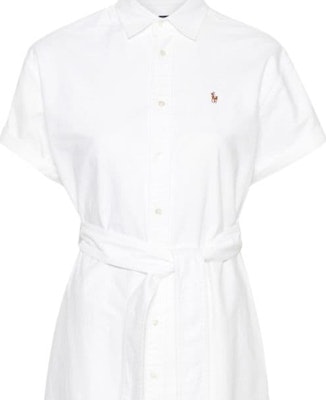 (Women) Polo Ralph Lauren SS24 White Short-Sleeve Midi Shirt Dress 211935153-001 Sizing (Women) Polo Ralph Lauren SS24 White Short-Sleeve Midi Shirt Dress 211935153-001