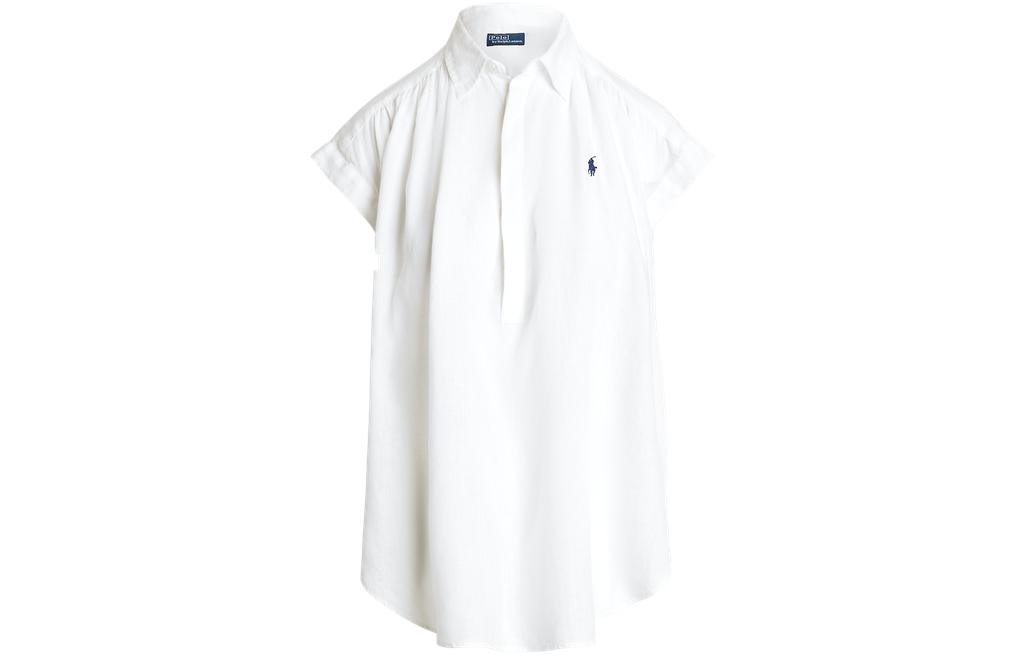 Order (W) Polo Ralph Lauren SS24 Camisa Blanca Holgada de Manga Corta con Botones. WMPOSHTNDO20605-100