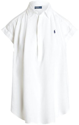 (W) Polo Ralph Lauren SS24 Camisa Blanca Holgada de Manga Corta con Botones. WMPOSHTNDO20605-100 Order (W) Polo Ralph Lauren SS24 Camisa Blanca Holgada de Manga Corta con Botones. WMPOSHTNDO20605-100