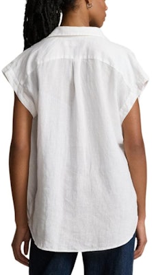 (W) Polo Ralph Lauren SS24 Camisa Blanca Holgada de Manga Corta con Botones. WMPOSHTNDO20605-100 Shop (W) Polo Ralph Lauren SS24 Camisa Blanca Holgada de Manga Corta con Botones. WMPOSHTNDO20605-100