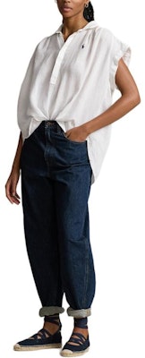 (W) Polo Ralph Lauren SS24 Camisa Blanca Holgada de Manga Corta con Botones. WMPOSHTNDO20605-100 Purchase (W) Polo Ralph Lauren SS24 Camisa Blanca Holgada de Manga Corta con Botones. WMPOSHTNDO20605-100