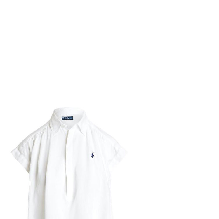 Sizing (W) Polo Ralph Lauren SS24 Camisa Blanca Holgada de Manga Corta con Botones. WMPOSHTNDO20605-100