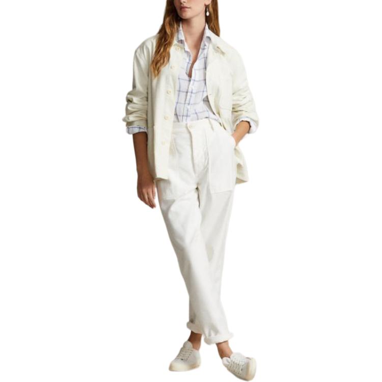 (Women) Polo Ralph Lauren SS24  White Solid Oversized Workwear Long Sleeve Jacket WMPOOTWN5V20236-101 圖 5