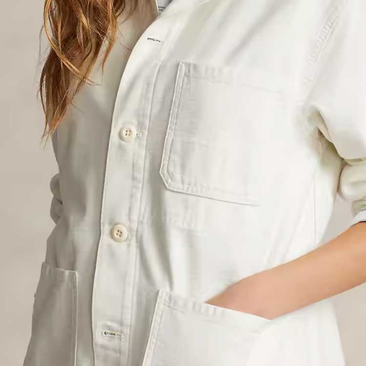 (Women) Polo Ralph Lauren SS24  White Solid Oversized Workwear Long Sleeve Jacket WMPOOTWN5V20236-101 圖 6