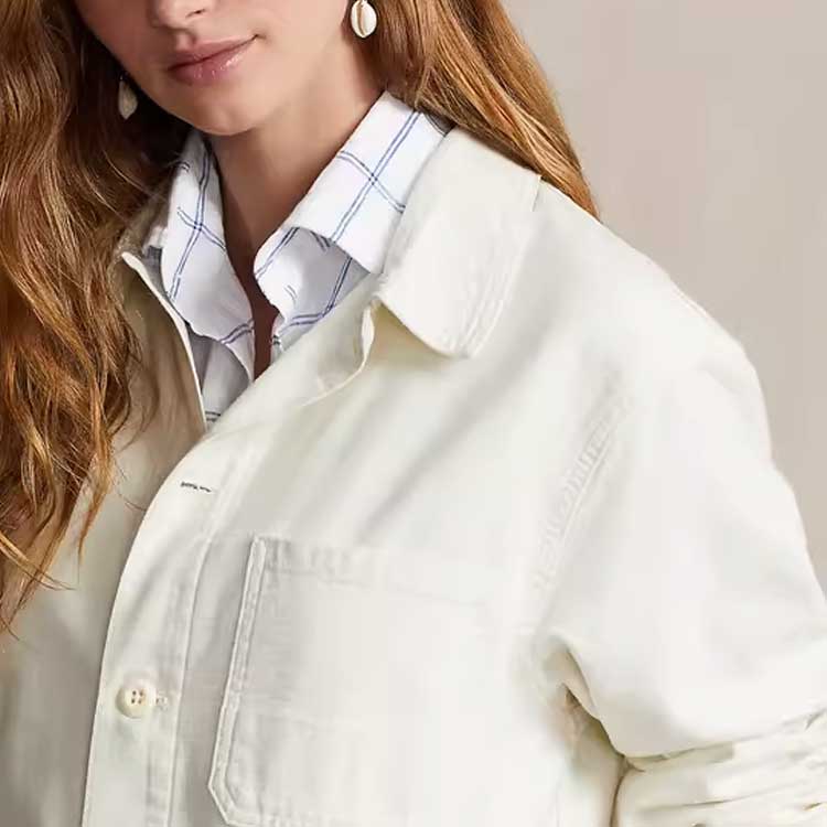 (Women) Polo Ralph Lauren SS24  White Solid Oversized Workwear Long Sleeve Jacket WMPOOTWN5V20236-101 圖 7