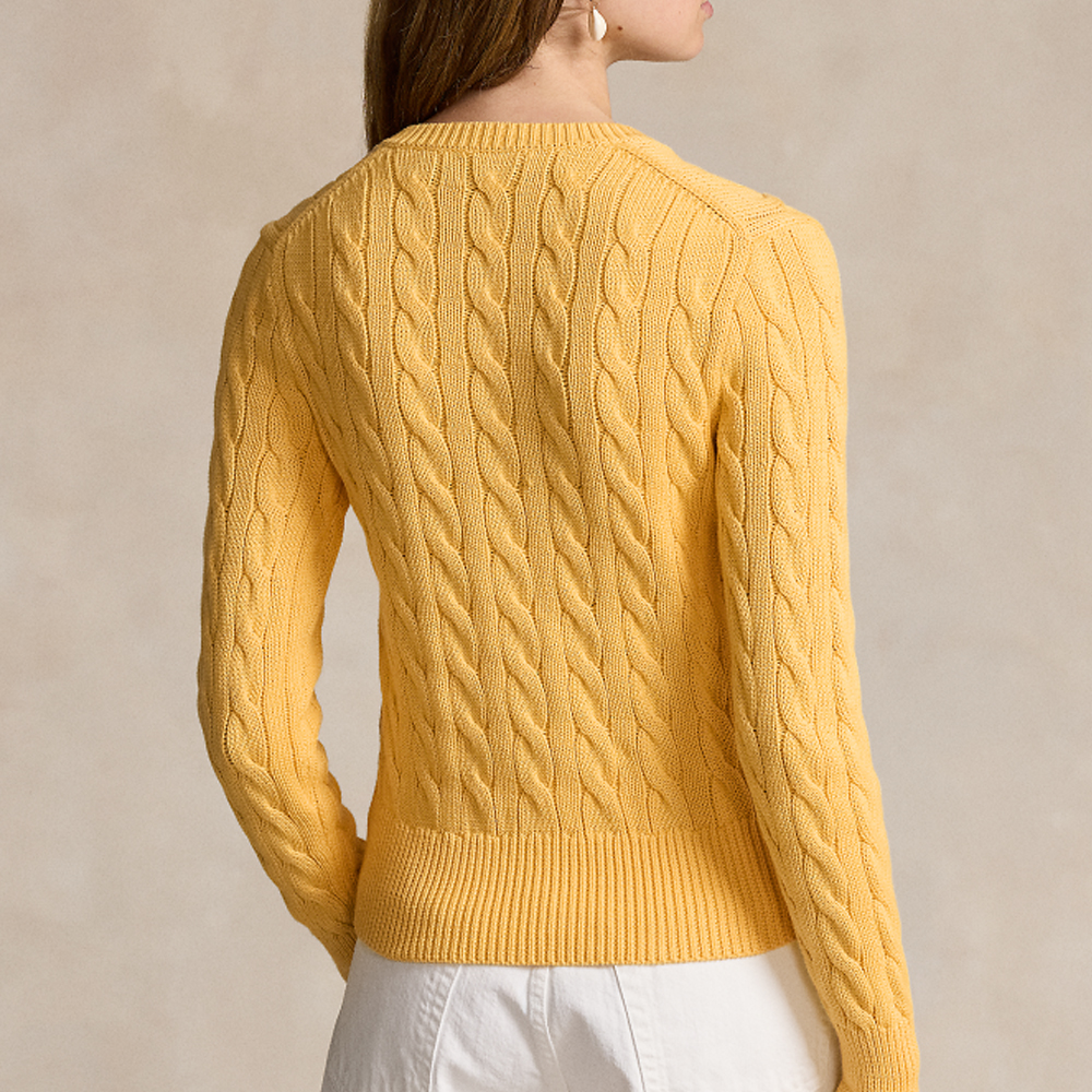 (Women) Polo Ralph Lauren SS24  Yellow Knit Cardigan with Logo Embroidery. WMPOSWENDW20264-700 圖 4