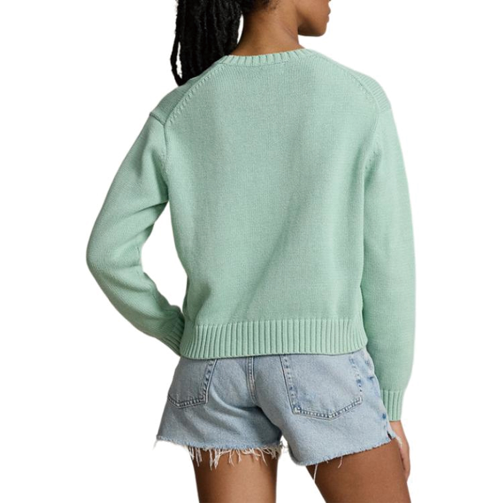 (Women) Polo Ralph Lauren SS24 Animal Intarsia Loose Knit Sweater  Celadon Green. WMPOSWENC020947-300 圖 5